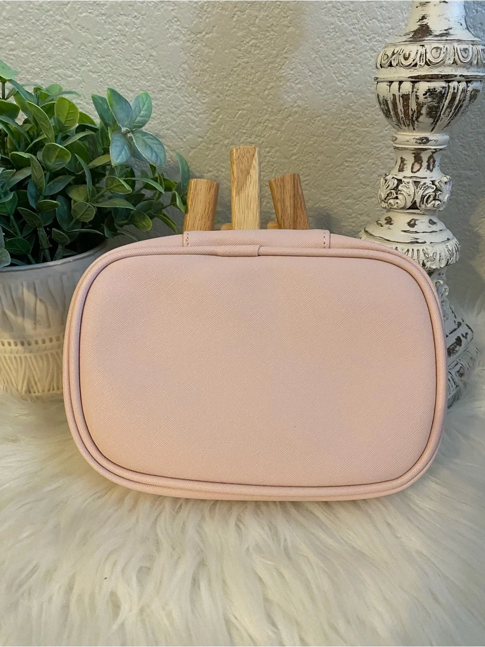 Vince Camuto Women’s Pink Travel Pouch Bag - Compact Cosmetic Organizer